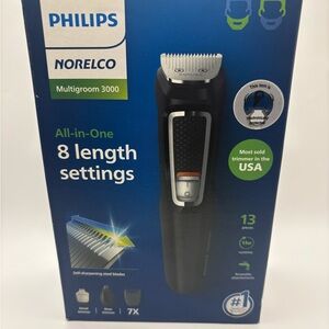 Philips Norelco Multigroom 3000 Trimmer - Black and Silver